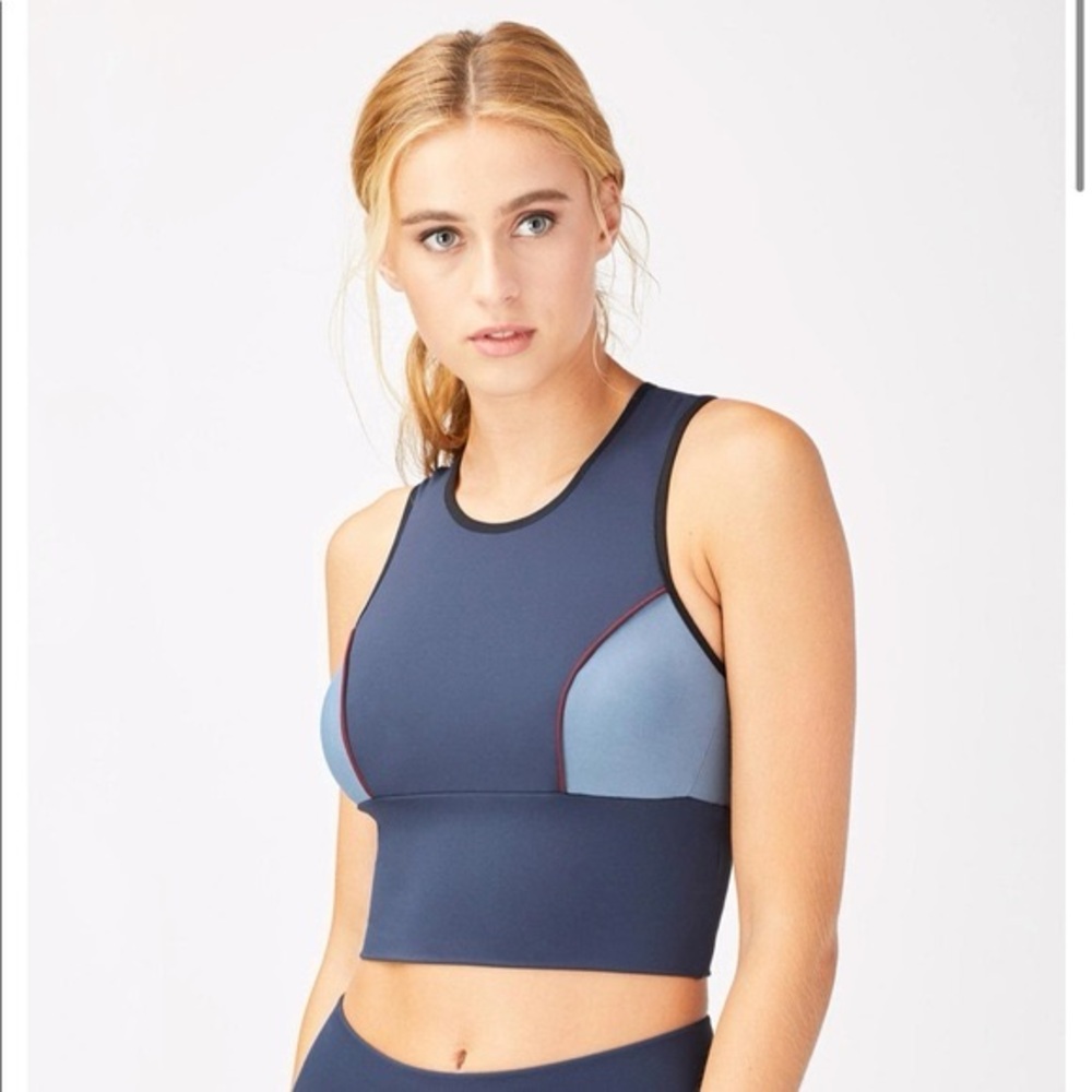 MICHI Navy and Light Blue Sports Bra